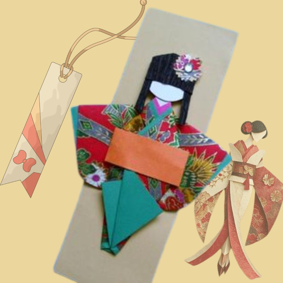 Marque page kimono origami
