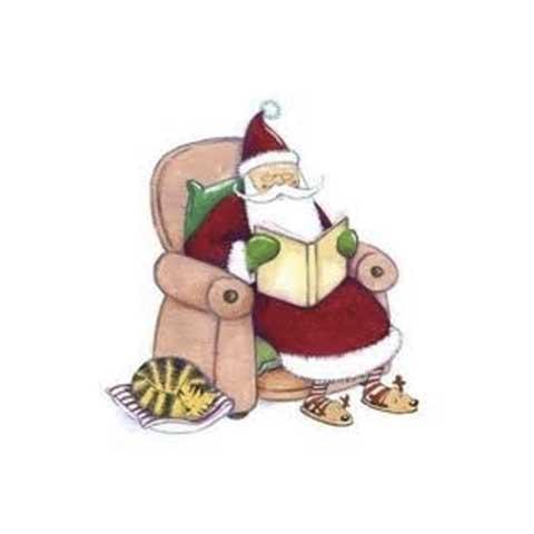 pere noel qui lit